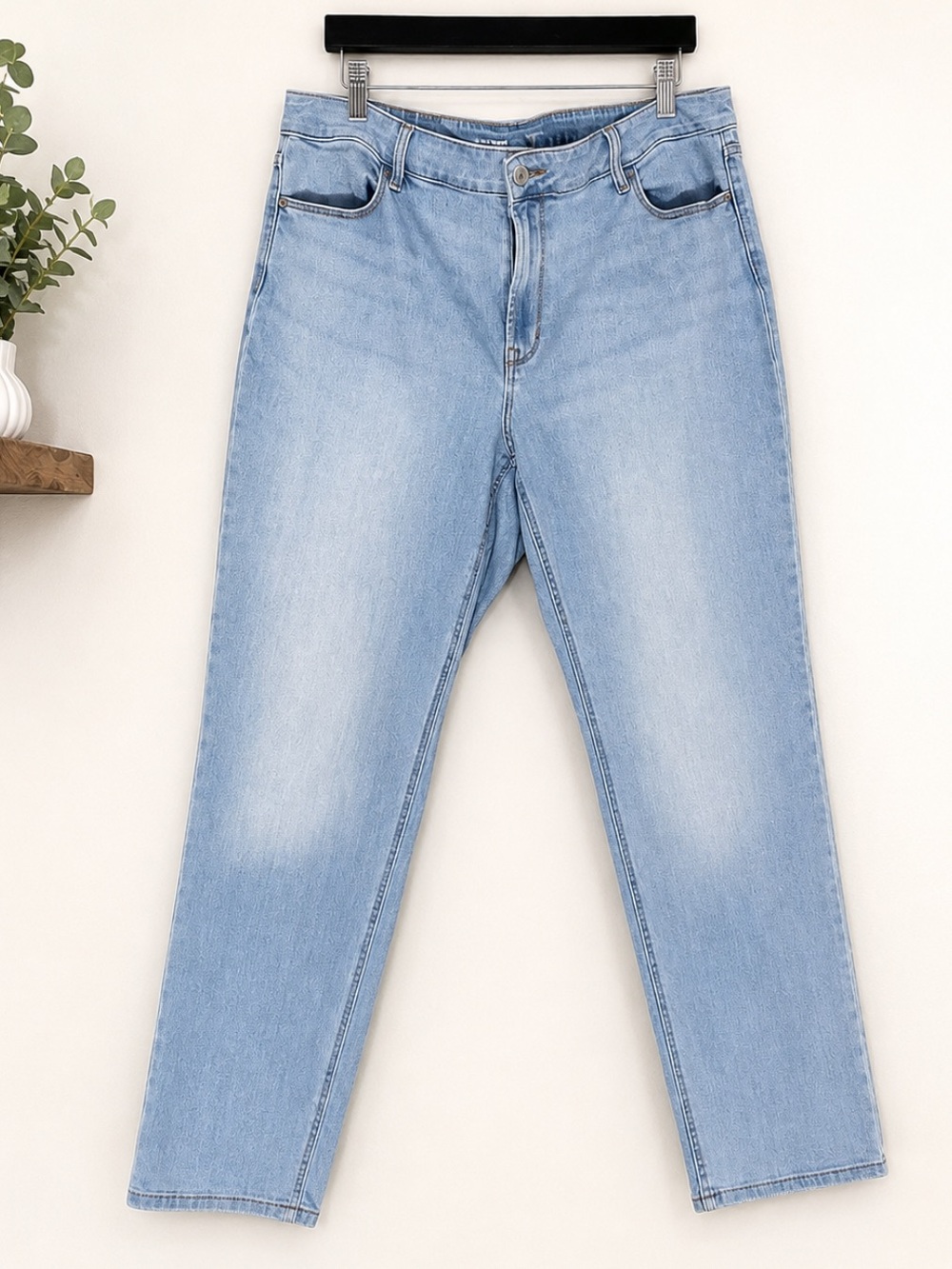Old Navy Women Jeans Womens 20 High-Rise Straight Light Wash Plus Size